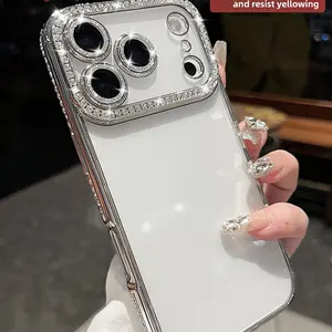 Phone Case - The Light Luxury Sparkling Diamond Case Is Perfect for The for Apple 17 Pro Max, And It Also Fits The for iphone 16 Pro, Offering a Premium Feel. It'S a Transparent Case for The 17 Air, Designed for Women, And Is Compatible with The Nic