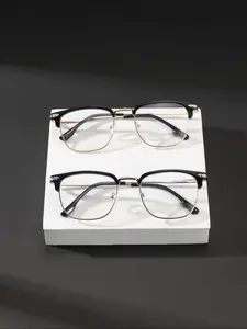 Men's Classic Square Frame Glasses, Versatile Eyewear, Lightweight Copper Frames for Daily Wear and Work Commute, Anti Blue Glasses, Casual Eyeglasses, Stylish Square Frames