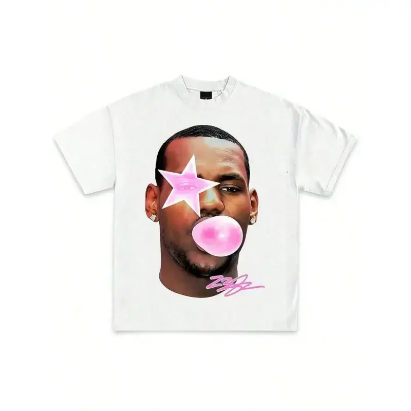 Lebrons Graphic T-Shirt Collection Basketball Y2K Rap Premium Quality Heavyweight Shirt For Men 220G Pure Cotton Single-Sided Printed Round Neck Short Sleeved T-Shirt Graphictee Bbq Trending Fitness Soft,Summervibes Breezy Bowl Outfit