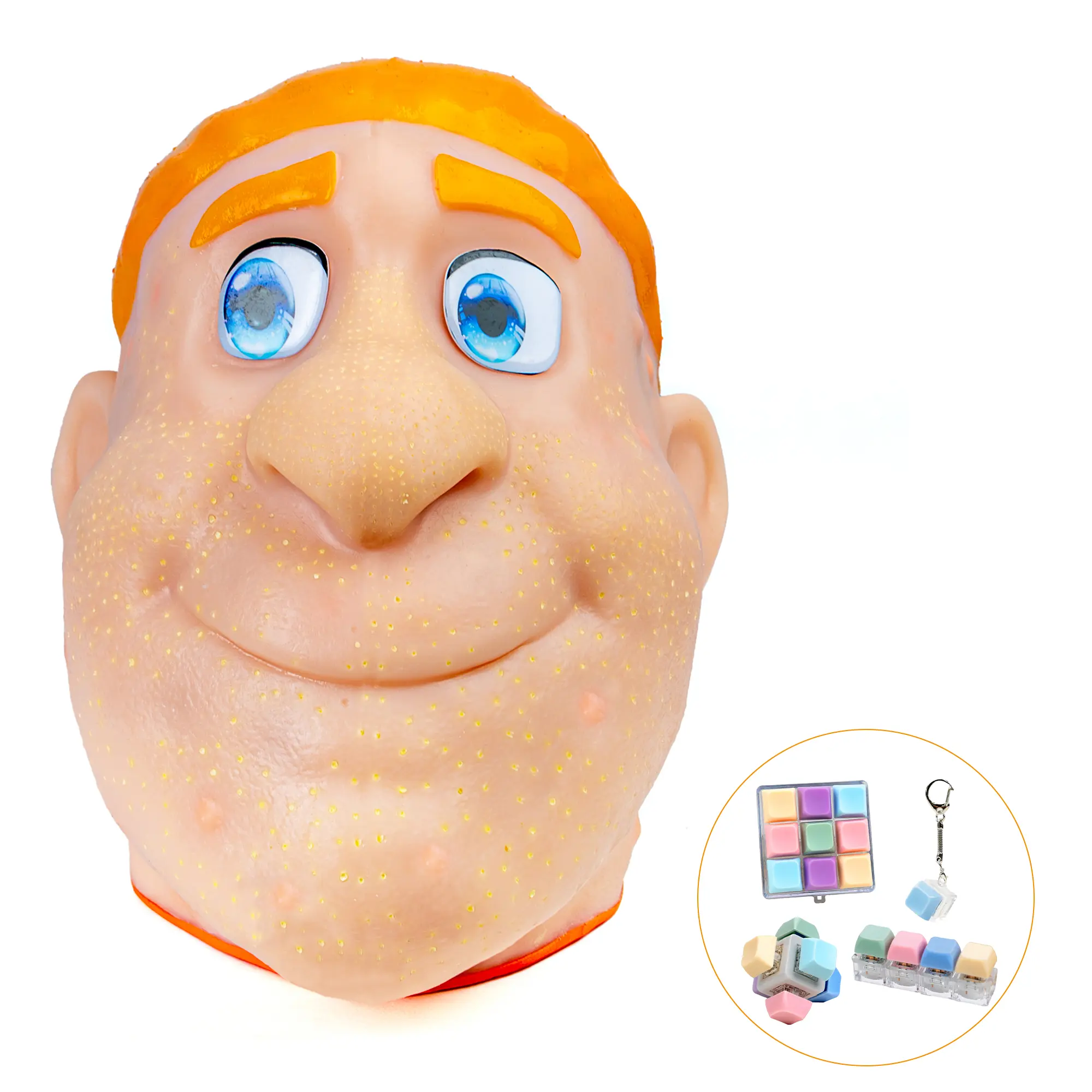 Fadchoi Giant Head Popping Squishy Simulator - Refillable Jumbo Squeeze Squishy, Stress Relief Fidget, Decompression Gift, Fidget Sensory Product for Adult Anxiety Relief