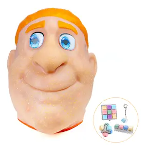 Fadchoi  Pimple Popping Simulator Giant Head , Refillable Squeeze Toy for Stress and Anxiety Relief, Oddly Satisfying Game for Adults
