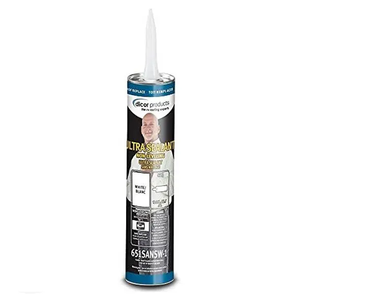 Dicor 651SANSW1 Ultra Strong Non-Leveling High-Performance Polyether Sealant, 10.3 oz White Adhesive for RV Sealing, Home Needs, Filling Voids, Fast-Curing, Non-Yellowing Weather-Resistant Hardware Use