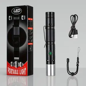 LED Flashlights Mini Camping Flash Light with High Lumens, Magnetic Tail, Zoomable, Bright,Versatile Tactical Flash Light for Home Outdoor Camping Running, Jogging, Walking, Mother's Day Valentine's Gifts