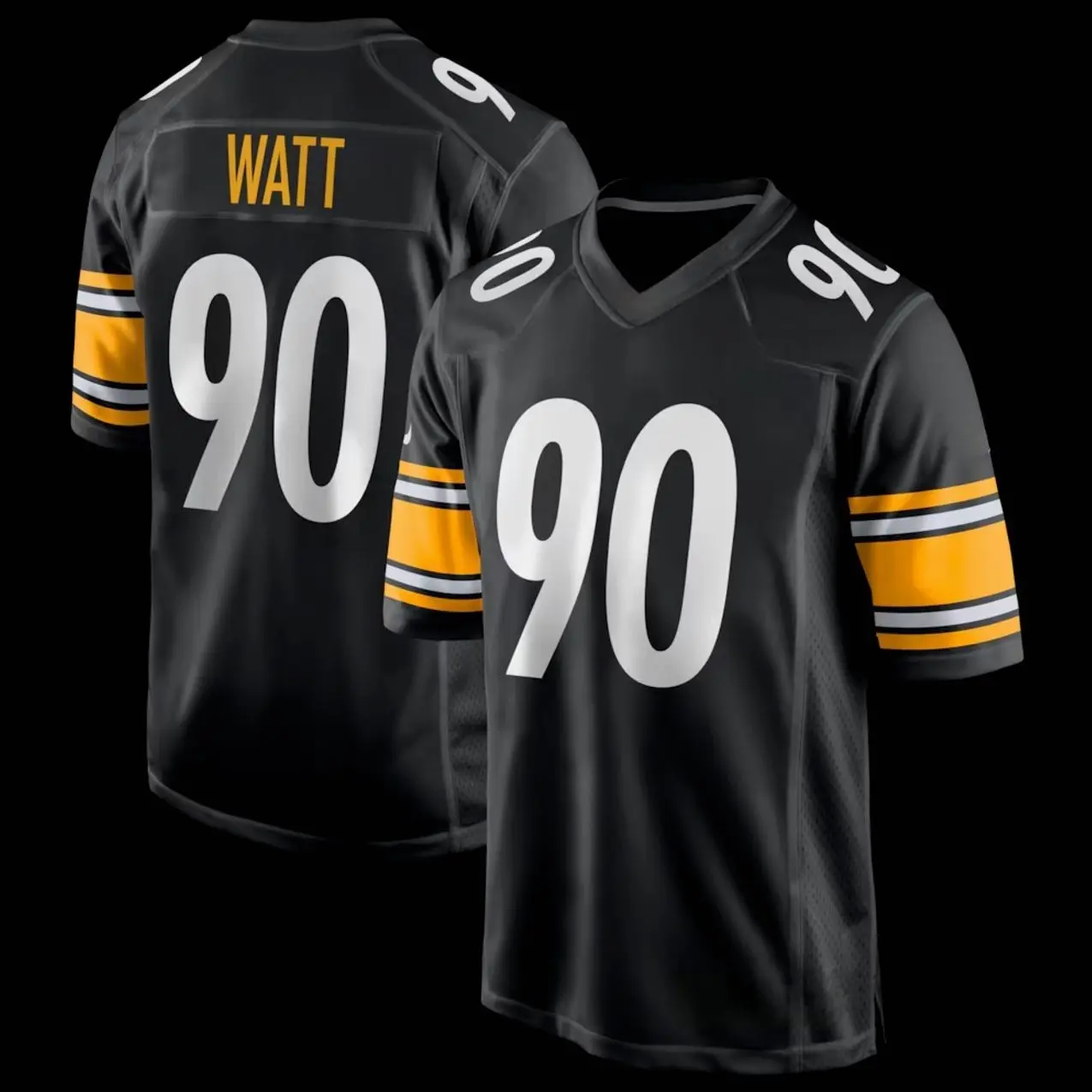 Unisex Football inspired by Pittsburgh 90 Watt Home Game Jersey - Black