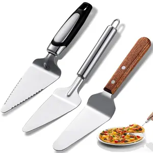3 Pieces Pie Server Set,Stainless Steel Pie Spatula Serrated with Comfortable Handle,Easy to Grip for Cutting and Serving Desserts Pizza and Cake,New Year Gifts,Hand Tools Kits