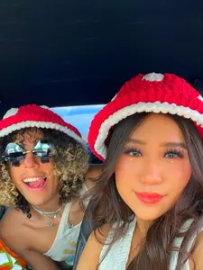 Cute Unique Mushroom Design Hat Autumn Winter Handmade Knit Umbrella Fungus Yarn Cap, Thick Warm Plush Unisex Couple Hat, Cozy Fashion Accessory