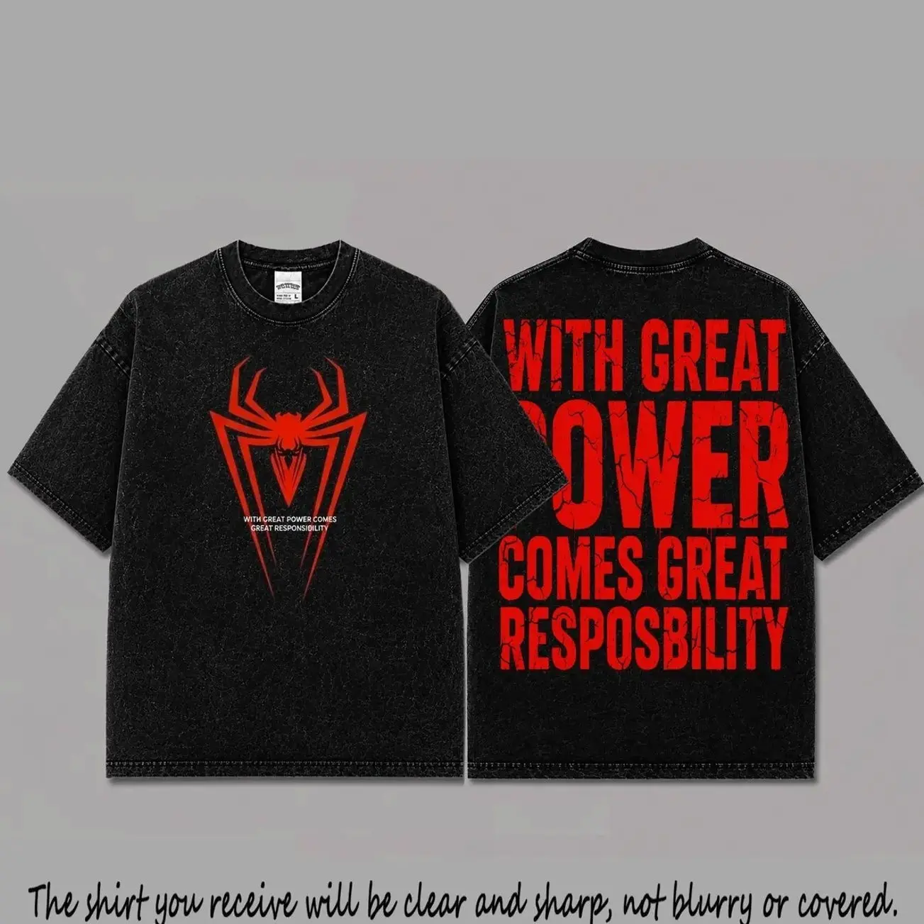 Ver 24 Spidey Inspired Oversized Red Graphic T-Shirt, Vintage Movie Actor Fan Tee, The Peter Shirt, Y2K Comic Style Streetwear Top, Red Cotton Unisex Tee, Retro Superhero Inspired Shirt, Gift for Movie Fans CEE