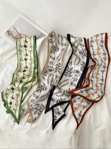Women's Floral Silk Hairbands, Vintage French Style, Elegant Minimalist Design, Perfect for Daily Wear, Parties, Vacations