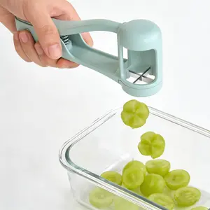 Grape Cutter for Toddlers 1-3, Grape Slicer Kitchen Gadget for Vegetable Fruit Salad Cake Decor, Stainless Steel Baby Grape Quarter Cutter Tool for Cherry Tomato Strawberry Blueberry