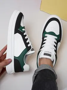 ​Men's Black & Ash Minimalist Sneakers - Balanced Life Comfort Shoes for Weekday Warrior, Year-Round Bold Contrast Urban Essentials​