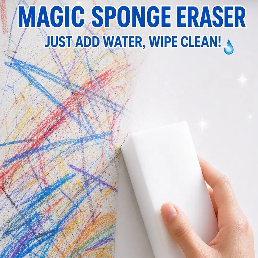 Magic Eraser Sponge, All Purpose Cleaning Sponges for Shoes, Wall, Kitchen, Bathroom, Just Add Water, Reusable Melamine Foam Scrub Sponges for Stain, Dirt, Grime Remover