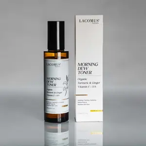 Morning Dew Toner - Organic Turmeric & Ginger Infused with Vitamin E & HA - Hydrating, Pore-Refining, Dark Spot & Anti-Aging Toner for All Skin Types. Skincare Hyaluronic