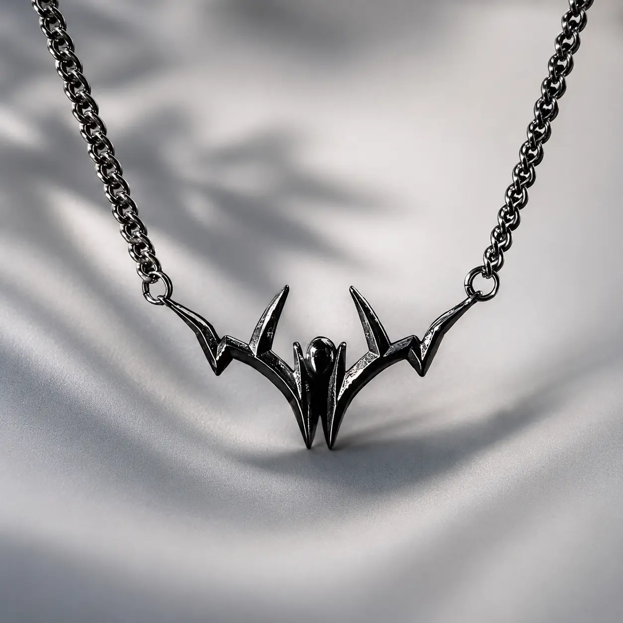 Durable Resistant Anime-Inspired Titanium Steel Necklace with Chrome Pendant, Streetwear Chain for Anime Fans, Unisex Party Gift (Festive & Party Supplies)