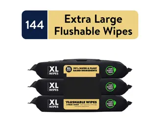 Shea Butter Extra Large Wet Wipes 144 Count - Gentle Cleansing & Moisturizing, Pre-Moistened Cloths for Convenient Cleaning - Personal, Comfortable