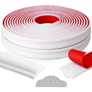 32.8ft x 1.1 Inch Flexible Peel and Stick Molding Trim for Wall, Baseboard, Backsplash, Tile , Chair Rail, Mirror-self Adhesive Trim for Bathroom Wall Door Floor Corner Window, White