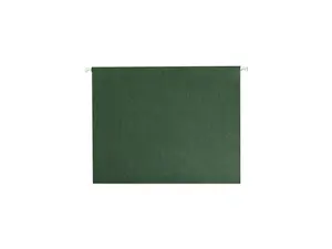 Smead 64010 Hanging File Folders, Untabbed, 11 Point Stock, Letter, Green, 25/Box
