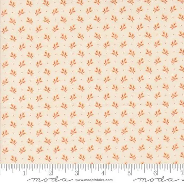 Fabric Moda Cream Pumpkin Leaf Branches Pumpkin Spice Gatherings by the Quarter Yard 49292-12