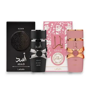 Lattafa Perfumes | Yara Elixir + Asad Elixir | Eau De Parfum | Unisex Fragrance | 100 ML | Pink Pepper - Strawberry S'mores & Vanilla Notes