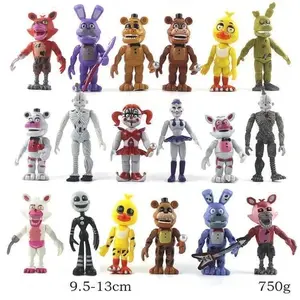 18pcs/set Freddy Bonnie Foxy Chica Fazbear Bear Sister Action Figure PVC Model