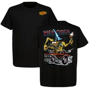 Retro Rat Fink Wild Child T-Shirt – Premium Cotton Tee Detailed Engine Art Perfect for Chevy Fans & Muscle Car Enthusiasts
