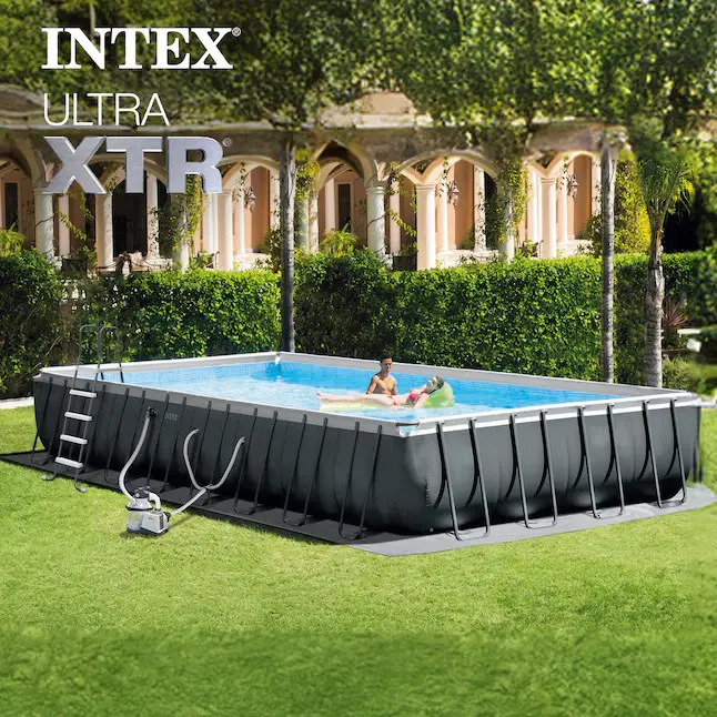 Intex 32ft x 16ft x 52in Above Ground Pool (Pump, Ground Cloth, Cover, Ladder)