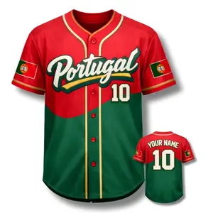 Custom Name & Number Mesh Button Shirt, Unisex Casual Heritage Apparel