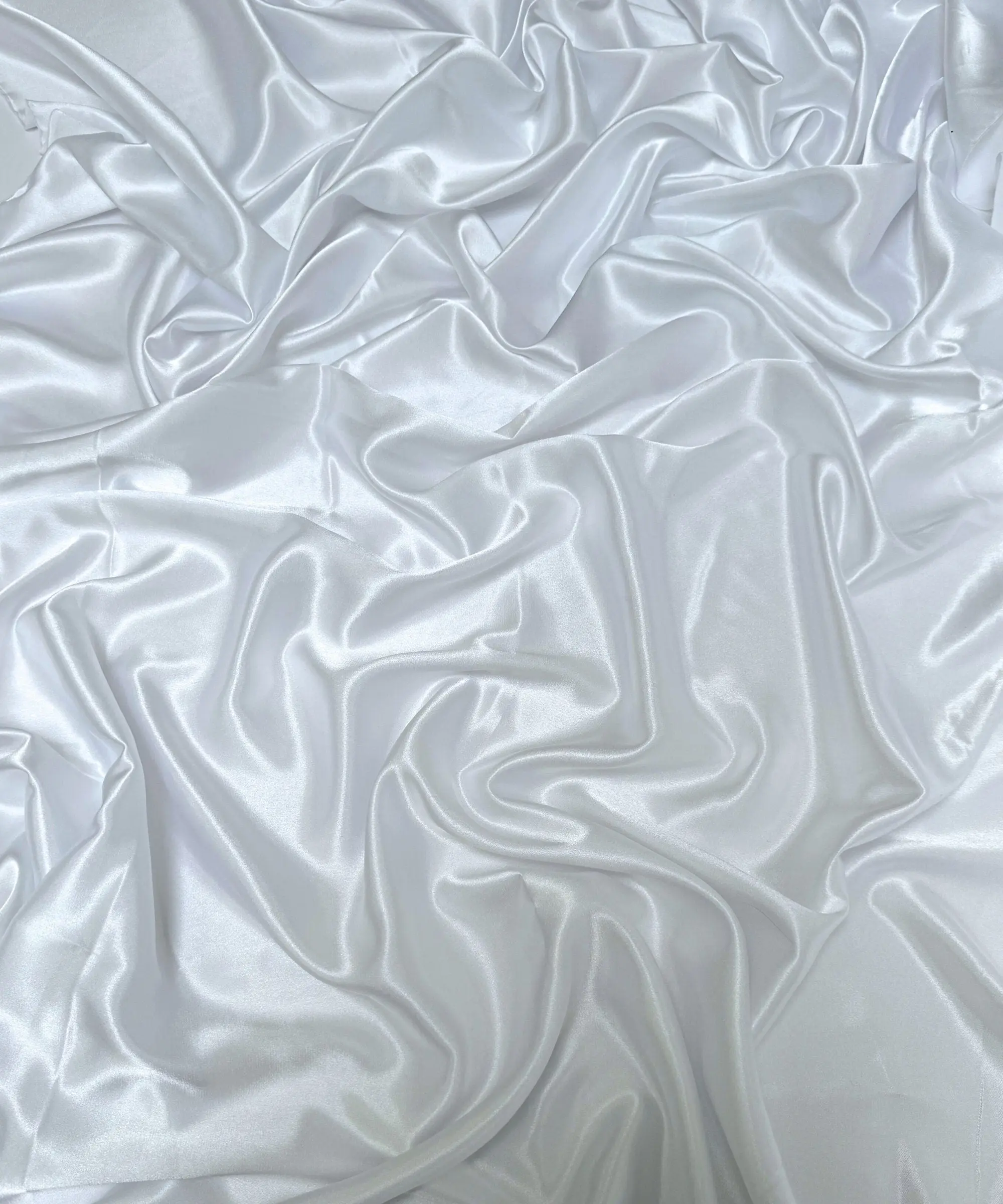 White Silky Stretch Satin