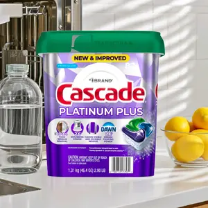 Cascade Platinum Plus Dishwasher Detergent ActionPacs Fresh 82-count New & Improved Formula with Enhanced Power Cleaning