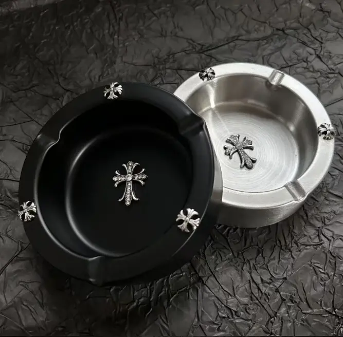 Vintage-Style High-End Cigar Ashtray - Shatter-Resistant Home Decor for Home, Office Use