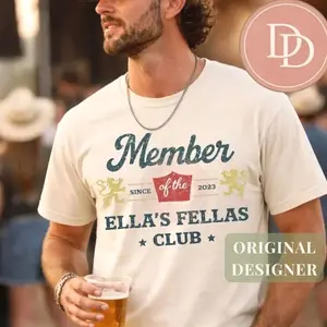 Ellas Fellas Club T-Shirt, Western Country Concert Graphic Shirt, Vintage Rodeo Music Fan Tee, Unisex Oversized Casual Apparel, Gift For Her Him W8W, Gift For Him, Gift For Her. 25O