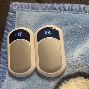 Valentine's Day gift  Fussion AI 2-Pack Rechargeable Hand Warmers with Greeting Card 6400 mAh Battery 3 Temperature Settings Fast Heating Portable 10-Hour Battery Life Suitable for Skiing Hunting Golf Camping and Other Outdoor Activities Christmas Gift