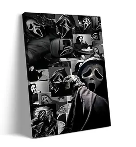 [Sale off up to 50%] Horror Movie Poster Scream Horror Ghostface Posters Movie room decor aesthetic