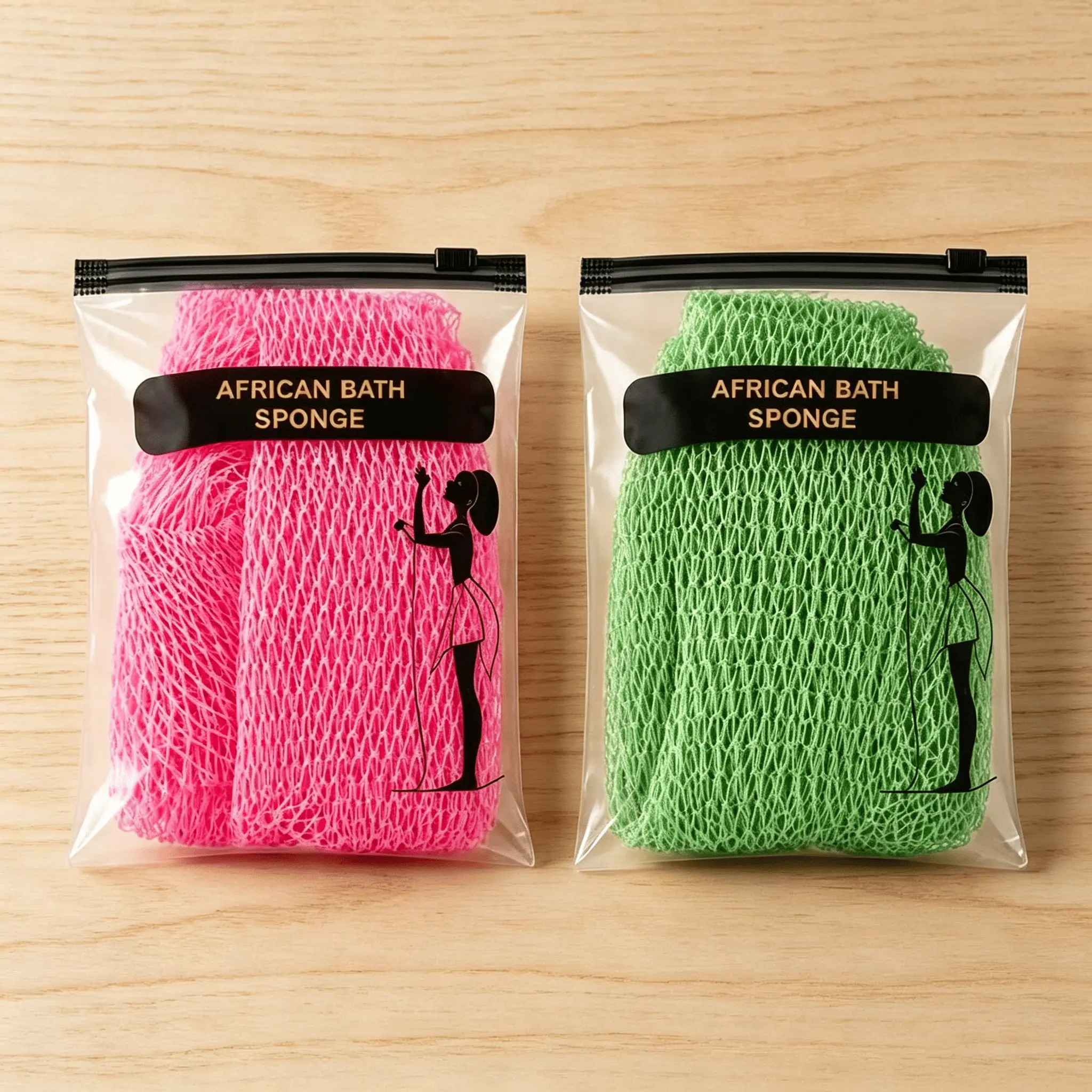 Long African Bath Net Sponge, Exfoliating Body Wash Scrub Towel for Shower