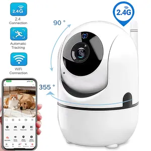 Indoor Security Camera, WiFi 360° Pan-Tilt AI Motion Detection, Pet Camera with Phone App, 2-Way Audio, Night Vision Surveillance, Home Cameras Indoor, WiFi PTZ Camera, TF/Cloud Storage, 2.4Ghz WiFi, Cameras For Inside Home