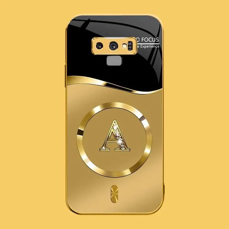 Suitable for [Galaxy Note9] high-end MagSafe phone case，Choose from any of the 26 letters， The pattern features a printed effect and is not 3D-dimensional YM99