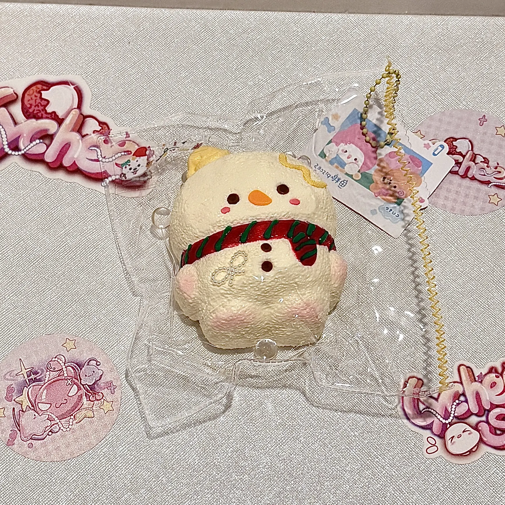 Snowman Buddy Squishy Lychee Squishy Handmade TabaSquishy