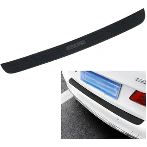 Rear Bumper Protector Guard Trunk Rubber Protection Strip Rubber Scratch-Resistant Trunk Door Entry Guards  Accessory for SUV/ Universal( Black)