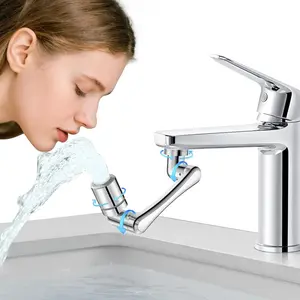1440° Sink Faucet Aerator Extension Swivel Faucet Extender , 2 Sprayer Modes Rotatable Bathroom Kitchen Head Replacement Tap Attachment For G 1/2", 55/64",15/16"