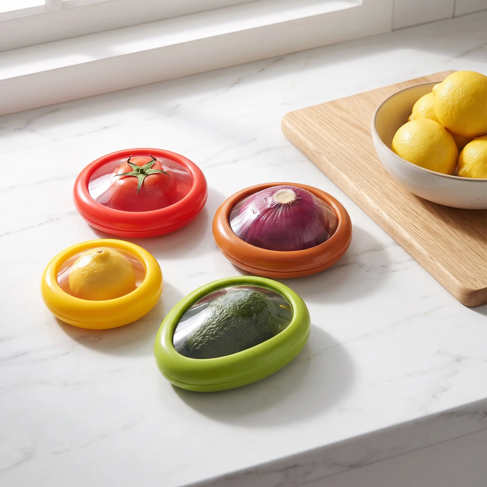 Food Storage Box, 2/4 Counts/set Reusable Food Fruit Storage Container with Lid, Portable Food Storage Box for Home Kitchen Dormitory Office, Plastic Containers, Food Storage Containers, Produce Containers, Utensils-MM1
