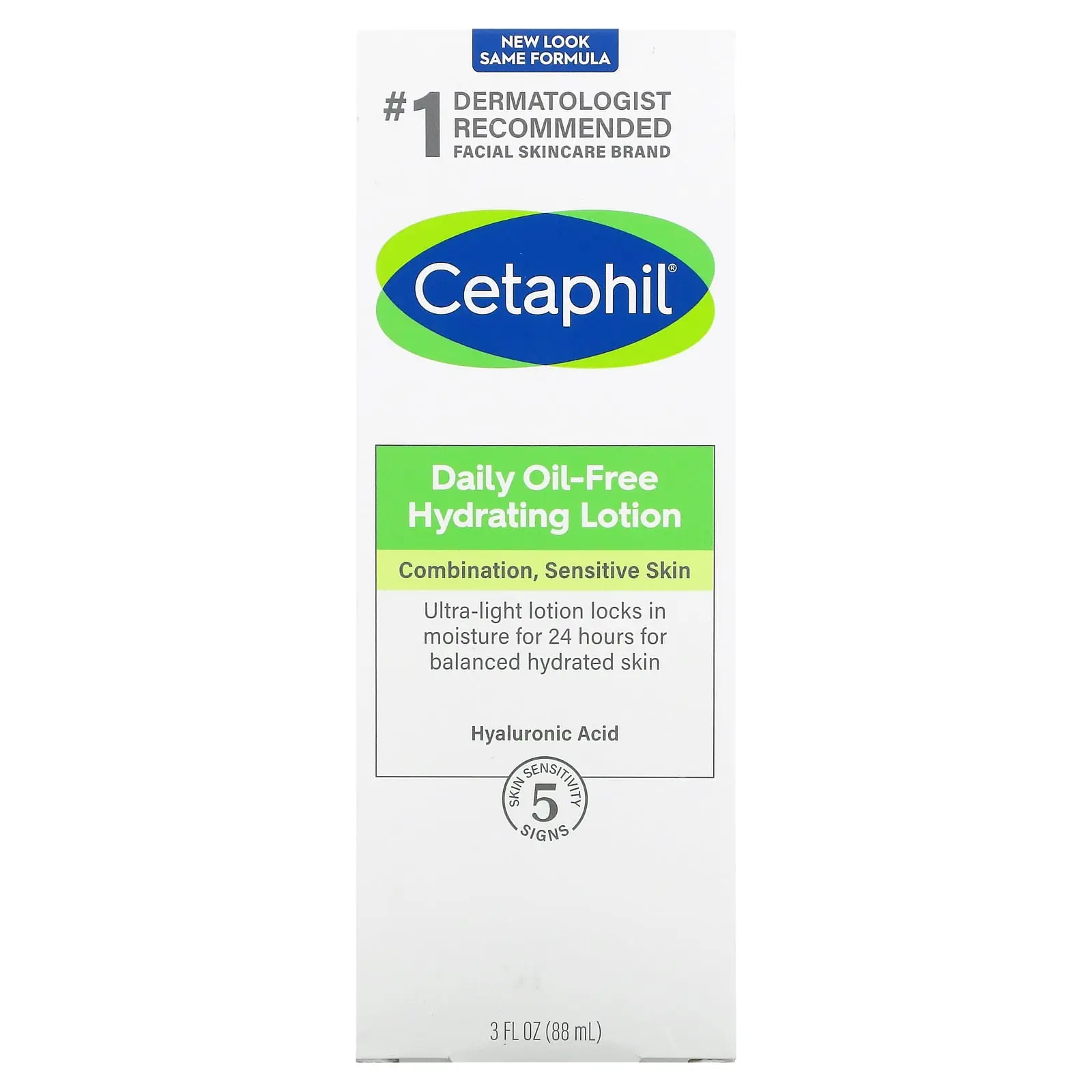 Cetaphil Daily Hydrating Lotion, Oil Free, All Skin Types, 3 fl oz (88 ml)