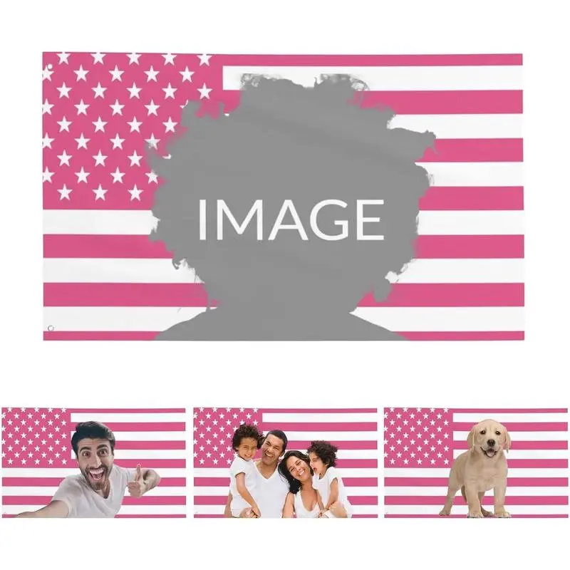 Personalized American Flag Polyester 30x40In Custom Decor for Clubs Garden Living Rooms Bedrooms Flower Banners Hand Ornaments Single-Sided Design Decoration