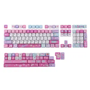 KiiBOOM x Elyxirine Digital Dreams: Pastel Y2K Keycap Set 144 MOA Profile Keycaps 5-Side Dye-Sublimation PBT for ANSI/ISO Layout keyboard accessories Tiktokshopstockup Tiktokshopmothersday