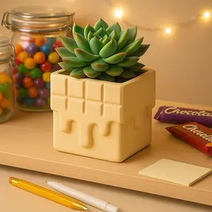 Choco-Drip 3D Printed Succulent Planter (4 Inch)