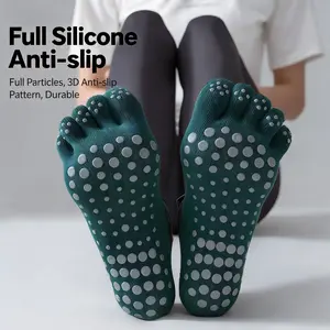 Non-Slip Grip Five-Toe Yoga Socks for Women | Stay Stable in Slippery Studios & At-Home Yoga Flows, Perfect for Beginner to Advanced Yogis
