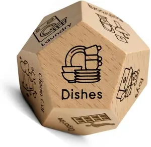 Dice Dozen 12-Sided Chore Dice – Fun Cleaning Helper for Families & Kids – Pick a Random Chore Like Dishes, Laundry, Sweep, Trash, Pet Care & More – Make Cleaning Time Playful & Easy!