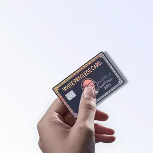 White Privilege bl/wh Holographic Credit Card Stickers Matte Waterproof Vinyl Debit Skin Decal Cover Easy To Apply