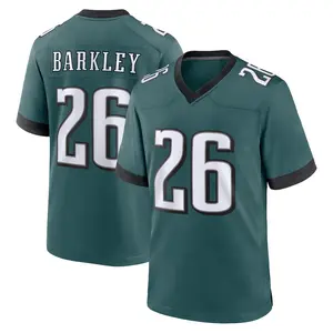 Philadelphia Barkley 26 Green/Black/White/Kelly Green Football Player Game Jerseys, Sports Stitched T-shirts Top for Men Women Youth Boys Girls