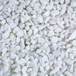 5lb Polished Snow White Silica Gravel, Decorative Pebbles Substrate for Fish Tank, Vases, Fire Pits and Landscaping (0.16-0.24”)