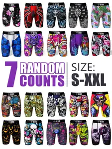 Random Color Men's All Over Print Boxer Brief, Fitted Breathable Comfortable Underwear for Daily Wear, Casual Men's Underwear for All Seasons, Undergarments