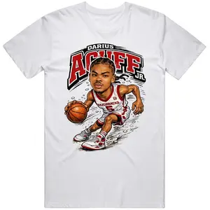Darrius Acuff Jr Basketball Fan T Shirt, Arkansas Razorbacks Hoops Gear, Player Graphic Shirt, Unisex Sport Cotton Top